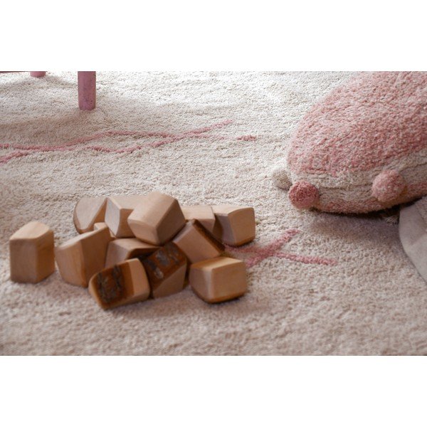 Ružovo-krémový prateľný ručne tkaný bavlnený koberec 170x240 cm Atlas Natural – Lorena Canals-image-4