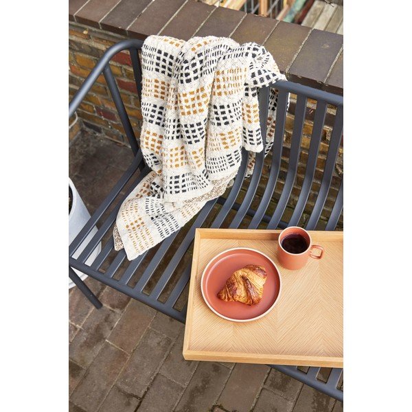 Čierna kovová záhradná lavica Villa – Hübsch-image-3