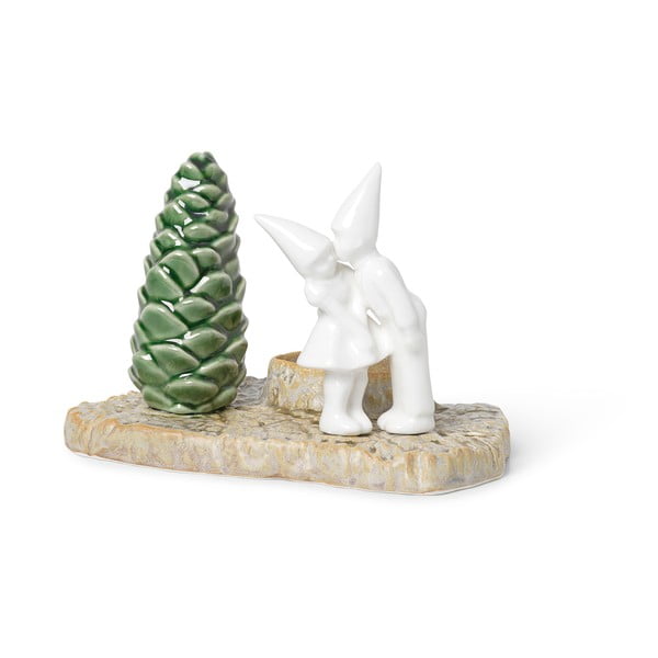 Vianočný kameninový svietnik Kähler Design Christmas Kiss, dĺžka 17 cm-image-3