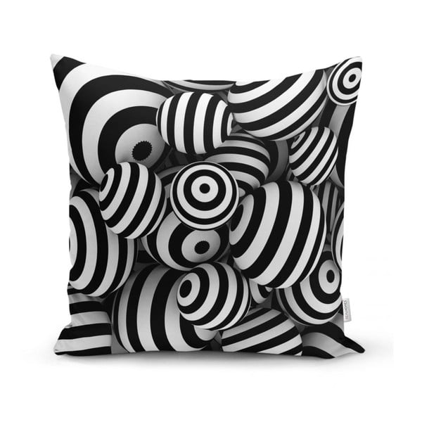 Obliečka na vankúš Minimalist Cushion Covers BW Geometric Balls, 45 x 45 cm
