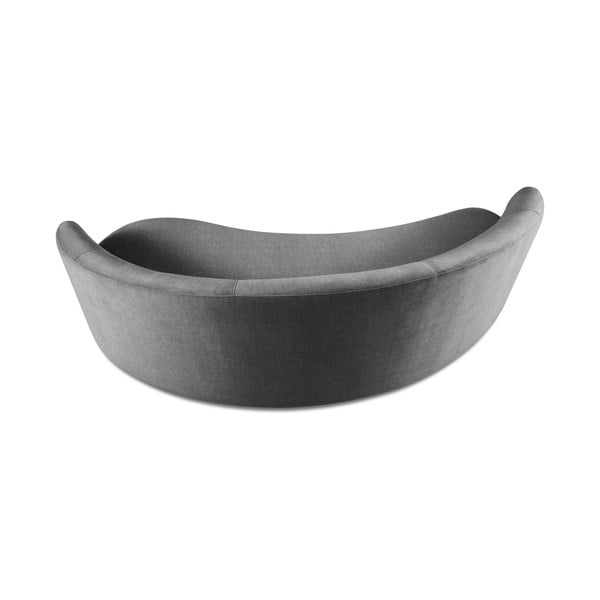 Sivá zamatová asymetrická pohovka Mazzini Sofas Debbie, pravá-image-3