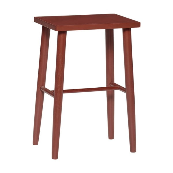 Červená barová stolička z dubového dreva Hübsch Oak Bar stool, výška 52 cm