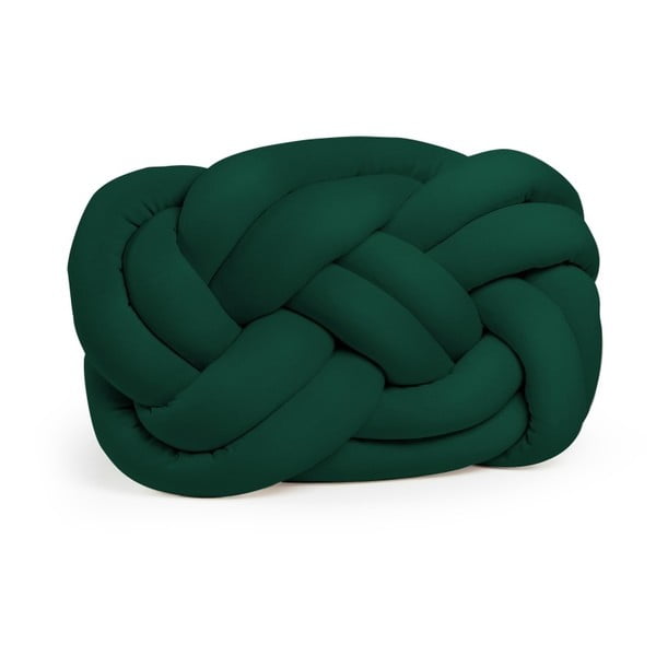 Tmavozelený vankúš Cloud Knot Decorative Cushion, 40 x 32 cm