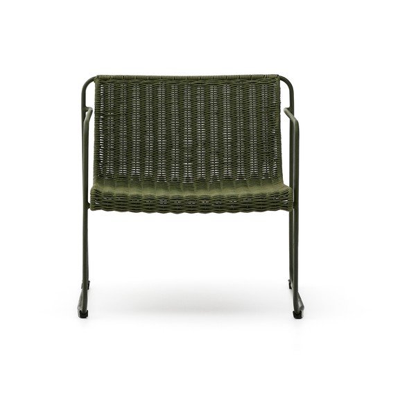 Zelené kovové záhradné kreslo Maurina – Kave Home-image-2