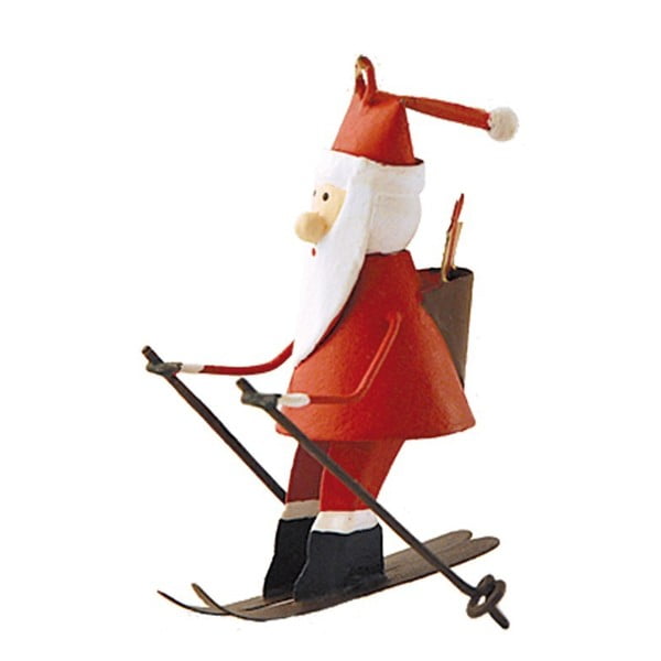 Závesná vianočná dekorácia Santa on Skiis - G-Bork