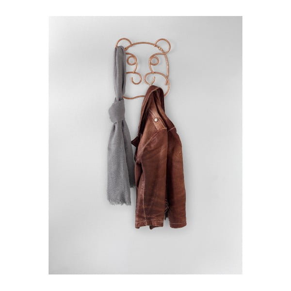 Nástenný oceľový háčik v medenej farbe Hippo – Metaltex-image-1