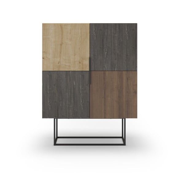 Skrinka v dekore duba v hnedo-prírodnej farbe 100x130 cm Titan – Marckeric