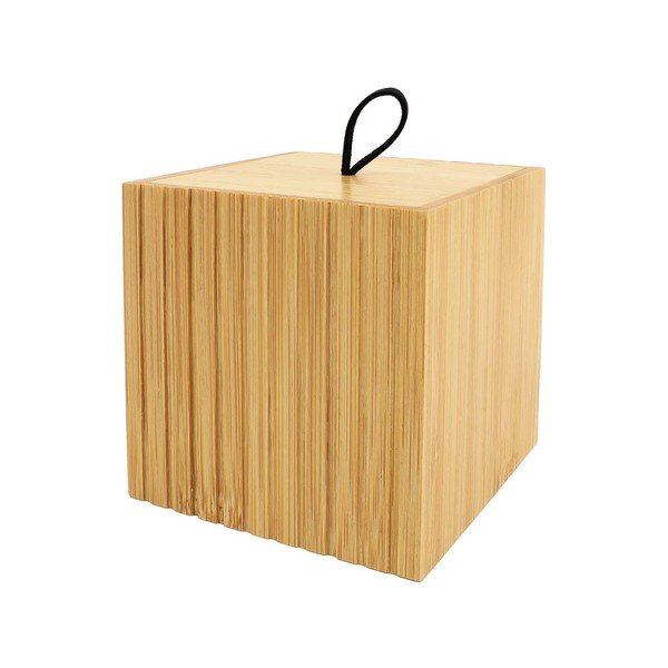 Bambusový kúpeľňový organizér na vatové tampony v prírodnej farbe Hanoi – douceur d'intérieur