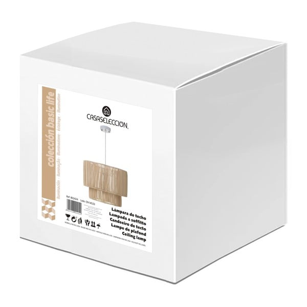 Ratanové stropné svietidlo v prírodnej farbe s ratanovým tienidlom ø 38 cm Natural Way – Casa Selección-image-3