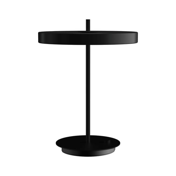 Čierna kovová LED stmievateľná stolová lampa s kovovým tienidlom (výška 41,5 cm) Asteria Table – UMAGE