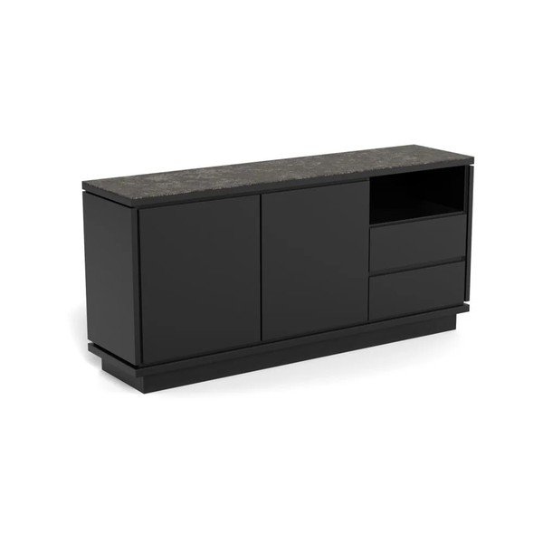 Čierna komoda z MDF 160x75x40 cm Tribeca – Actona