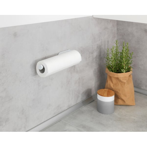 Biely nástenný držiak na kuchynské utierky Wenko Nio-image-1