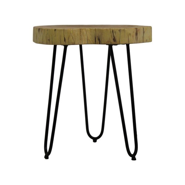 Odkladací stolík z akáciového dreva HSM Collection Live Edge, 43 × 45 cm-image-1