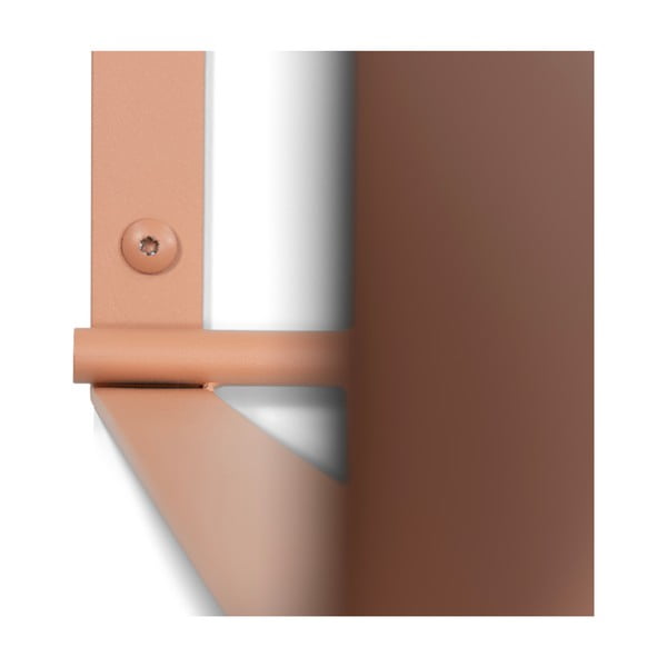 Kovový nástenný vešiak v lososovej farbe s poličkou 100 cm Rex – Spinder Design-image-4