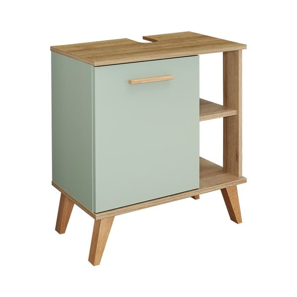 Zelená skrinka pod umývadlo v dekore duba 60x65 cm Set 963 - Pelipal-image-2