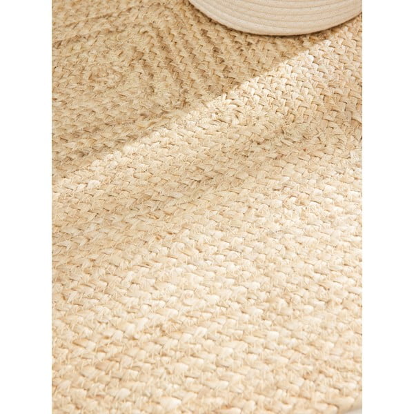 Obojstranný/ručne tkaný jutový koberec vo svetloprírodnej farbe 60x90 cm Sharmila Natural White – Hanse Home-image-3