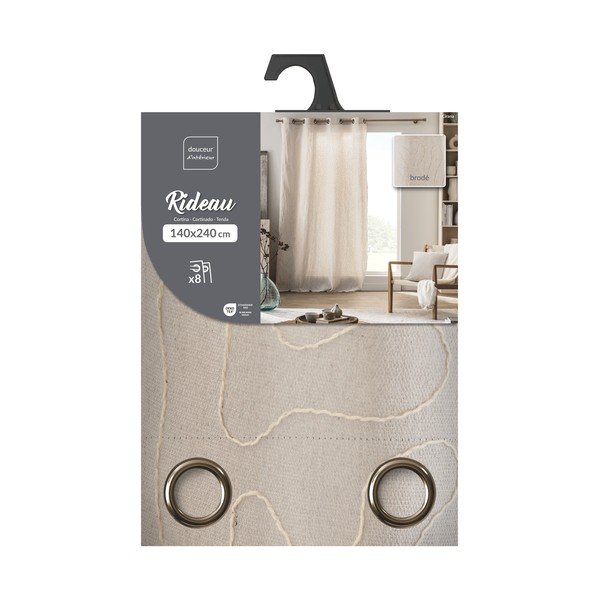 Záves v prírodnej farbe 140x240 cm Cirana – douceur d'intérieur-image-3