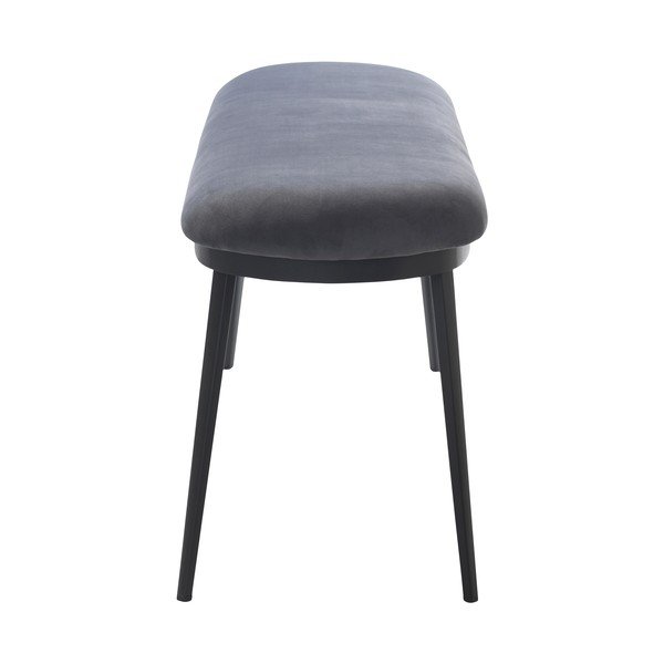 Sivá zamatová lavica Gain – Unique Furniture-image-3