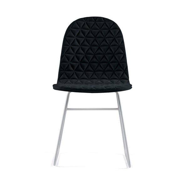 Čierna stolička s kovovými nohami IKER Mannequin V Triangle