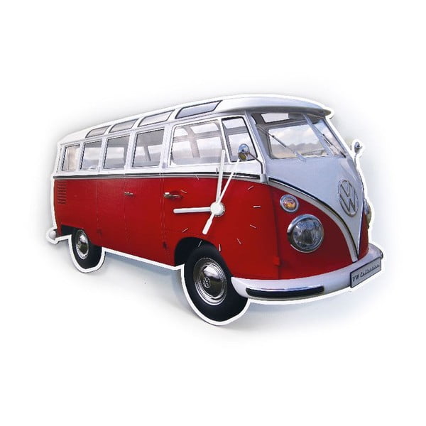 Nástenné hodiny VW Camper Red