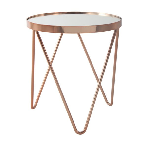 Odkladací stolík v ružovozlatej farbe 360 Living Julia, Ø 42 cm