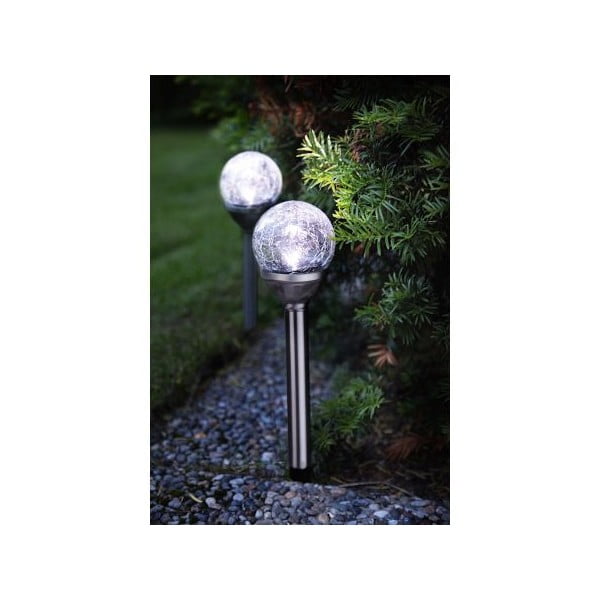 Súprava 2 záhradných svietidiel Star Trading Balls, výška 26,5 cm