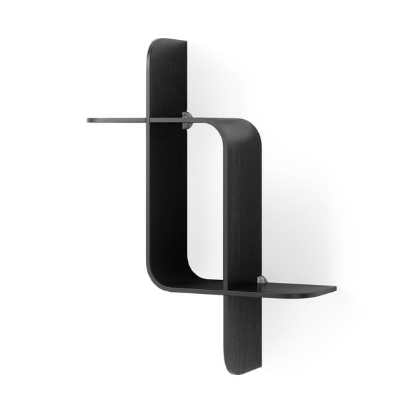 Čierna poschodová polica z kaučukového dreva 62 cm Montage – Umbra-image-3