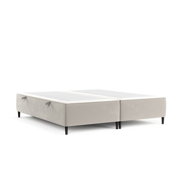 Krémovobiela čalúnená dvojlôžková posteľ s úložným priestorom 160x200 cm Tate – Maison de Rêve