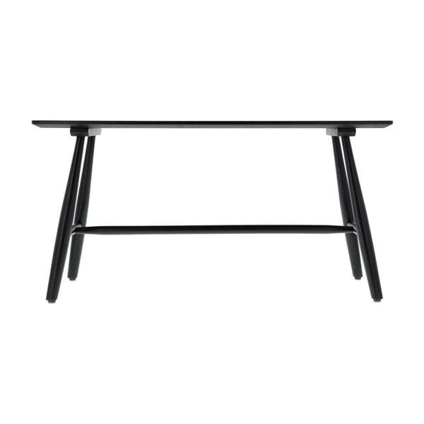 Čierny konzolový stolík z dubového dreva 90x28 cm Bast - Villa Collection-image-3