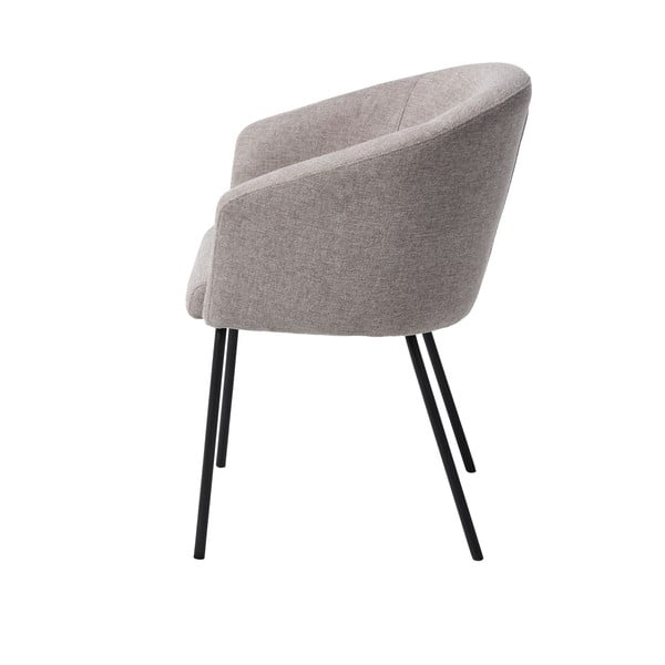 Svetlosivé čalúnené jedálenské kreslo s podrúčkami Easton – Unique Furniture-image-4