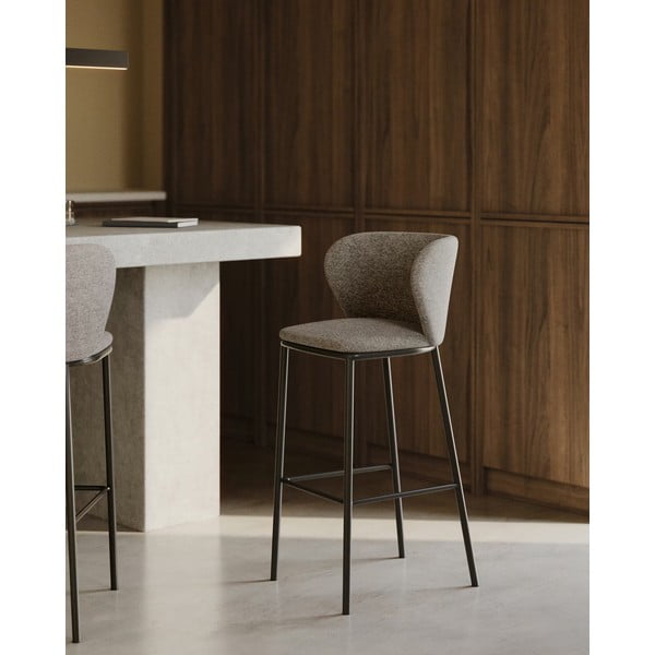 Svetlohnedá barová stolička (výška sedadla 65 cm) Ciselia – Kave Home-image-1