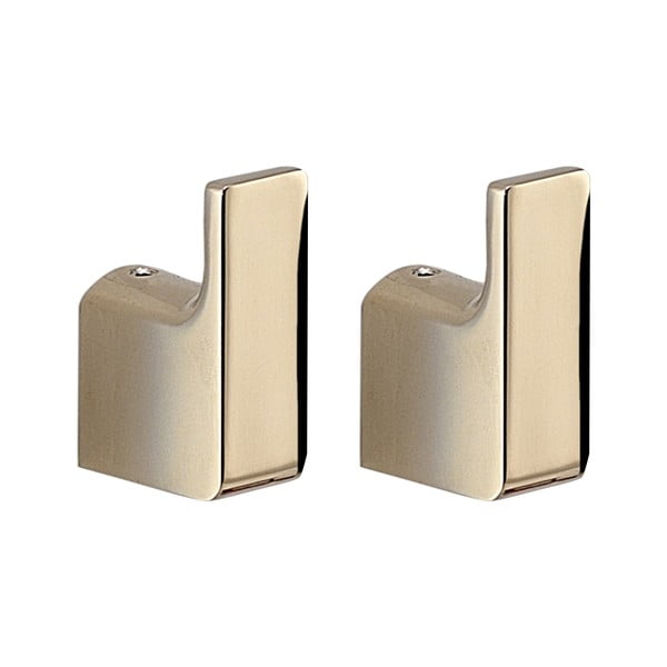 Nástenné kovové háčiky v súprave 2 ks v zlatej farbe Gedy Pirenei – Sapho