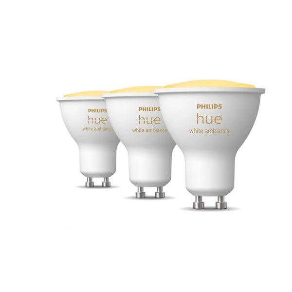 LED žiarovky v súprave 3 ks GU10, 4 W White ambiance – Philips Hue-image-1