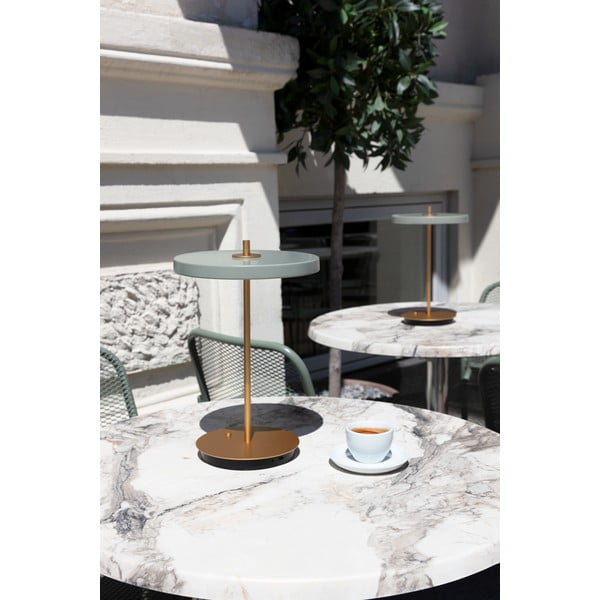 Svetlozelená LED stolová lampa so stmievačom s kovovým tienidlom (výška  31 cm) Asteria Move – UMAGE-image-3