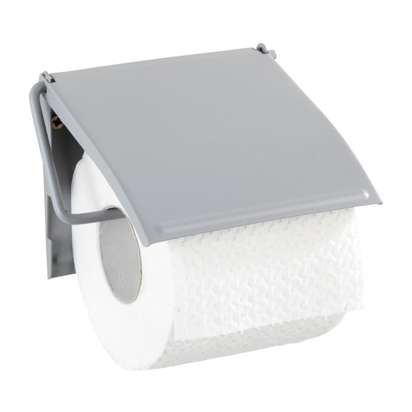 Sivý nástenný držiak na toaletný papier Wenko Cover