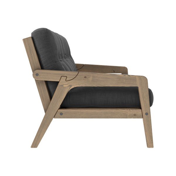 Sivá menčestrová rozkladacia pohovka 204 cm Grab - Karup Design-image-4