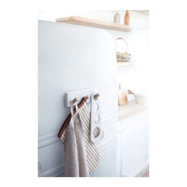 Biely nástenný vešiačik na kuchynské nástroje YAMAZAKI Trio-image-1