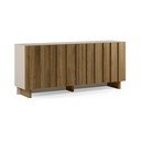 Krémovobiela/v prírodnej farbe komoda z borovicového dreva 180x78x43 cm Marlo – Marckeric