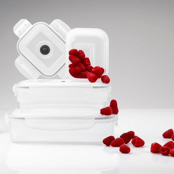 Súprava 3 boxov na potraviny a vákuovej pumpy Compactor Food Saver-image-4