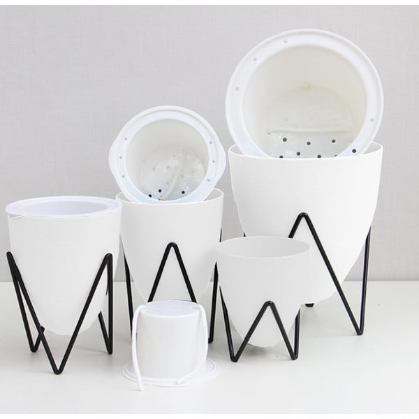 Biely samozavlažovací kvetináč Tomasucci Poppy, ø 19 cm-image-2