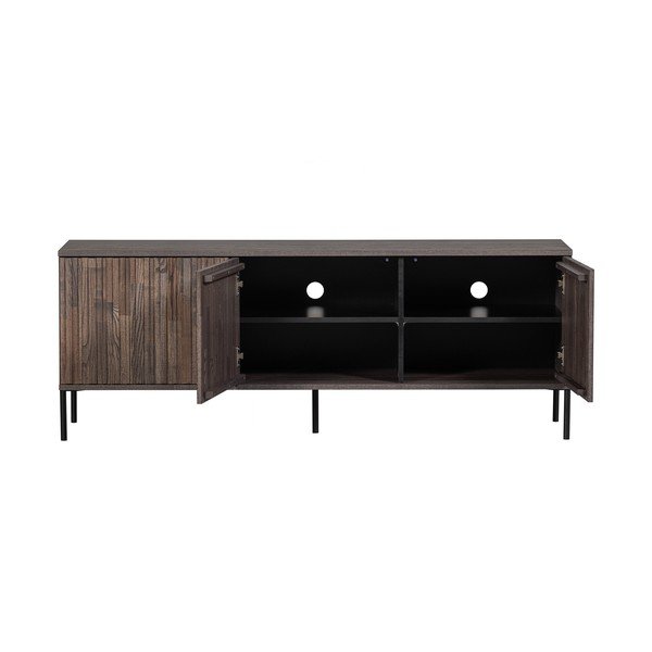 Hnedý TV stolík v dekore jaseňa 150x56x44 cm Gravure – WOOOD-image-3