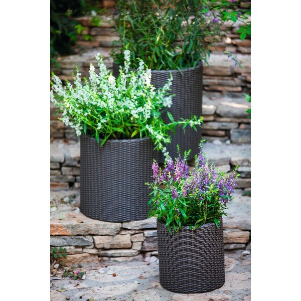 Tmavosivý kvetináč Keter Planter, ø 35 cm-image-1