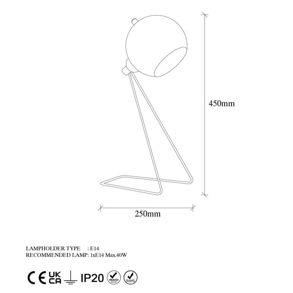 Stolová lampa v medenej farbe s kovovým tienidlom (výška  45 cm) Oala – Opviq lights-image-4