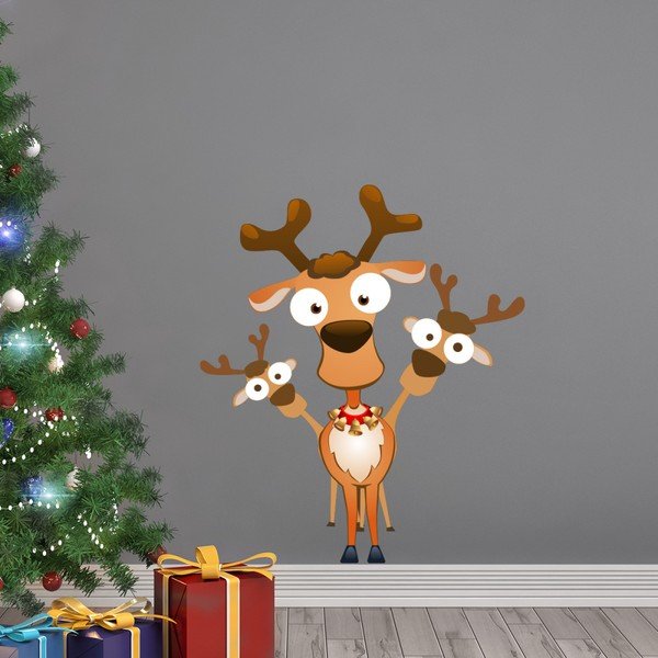 Vianočná samolepka Ambiance Christmas Reindeer-image-1