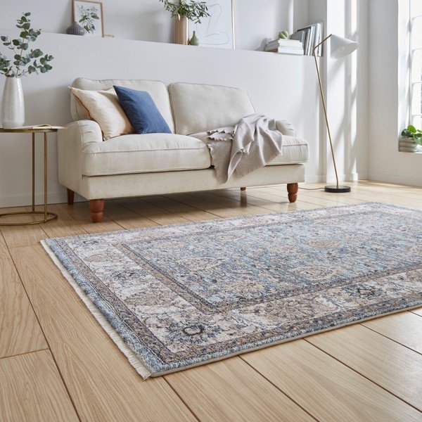 Modro-krémovobiely behúň 80x300 cm Vintage – Think Rugs-image-2