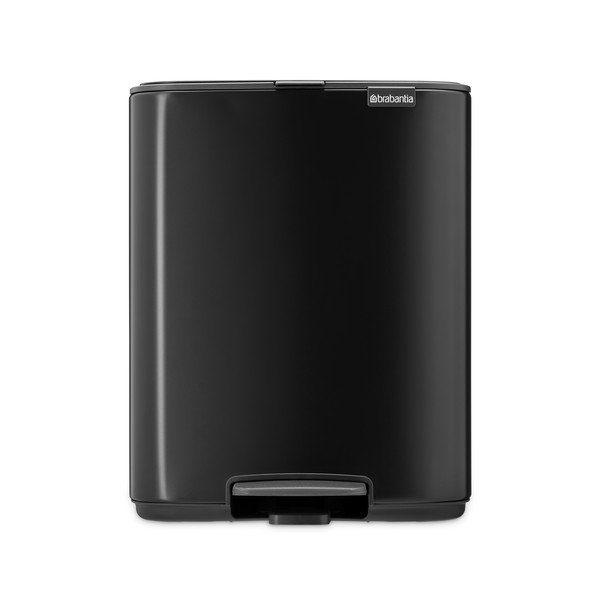 Matne čierny pedálový oceľový odpadkový kôš 12 l Bo – Brabantia-image-4