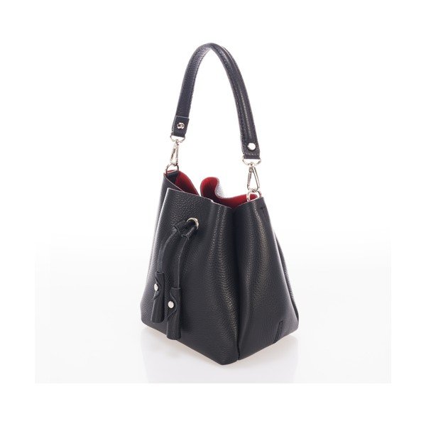 Čierna kožená kabelka Giorgio Costa Acca-image-2