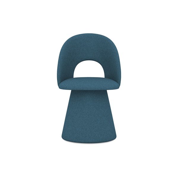 Modré čalúnené jedálenské kreslo Kalo – Makamii-image-1