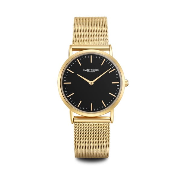Dámske hodinky v zlatej farbe s čiernym ciferníkom Eastside East Village