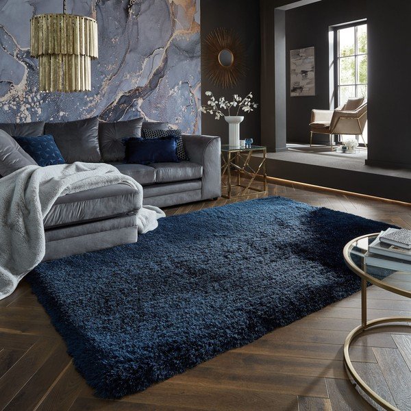 Tmavomodrý koberec 200x290 cm – Flair Rugs-image-1